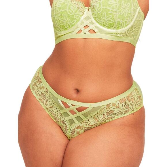 NWT Adore Me Women's Lime Green Diara Hipster Thong Panty Size 3X - Picture 1 of 6